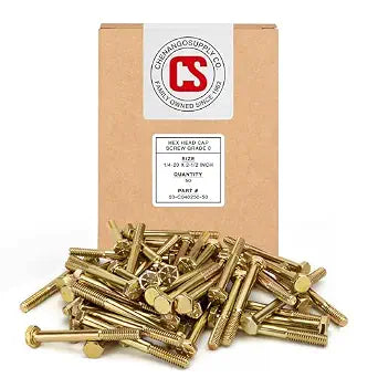 Chenango Supply 1/4-20 x 2 Grade 8 Hex Head Bolts