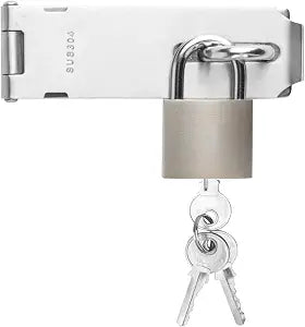 1 Set 5 Inch Stainless Steel Padlock Lock, Door Lock Lock, Padlock Latch