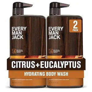 Every Man Jack Hydrating Body Wash for Men, Citrus Eucalyptus, 2pk