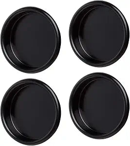 4PCS Closet Door Finger Pull 2-1/8", Recessed Sliding Door Pulls, Black
