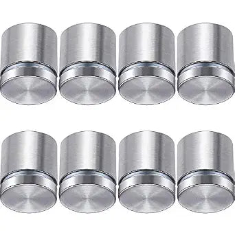 Pelopy 8 Pcs Sign Standoff Screw Wall Mounts, 1 X 1 Inch,Silver