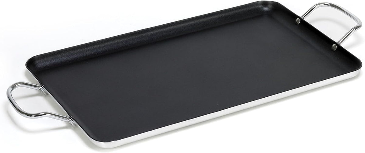 Imusa Double Burner Griddle Non-Stick 20-Inch, Black