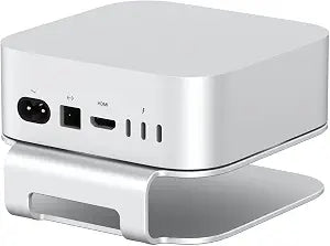 Qwiizlab Aluminum Stand for 2026 Mac mini M6/M5 Pro, Compatible with 2024 Mac mini M4/M4 Pro, Easy Access to Power Button