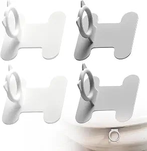 Toilet Seat Lifter Set  4 Pcs Silicone Toilet Lid Lifter, Non-Touch Design for Clean Bathroom Experience, Easy Installation, for Home, Office, and Hotel Use (White, Gray)