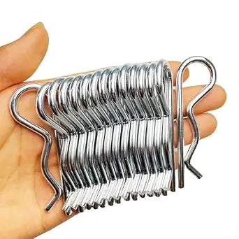 Jongdari 15pcs Cotter Pins, Heavy Duty Large Stainless Steel Locking Hardware Pins Hitch Pin Clip Assortment Kit - M4 * 75mm