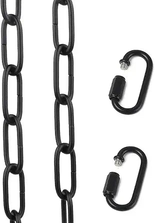 6 feet Black Pendant Light Fixture Chain Permits Installation of Chain-Hung Fixtures On High Ceilings with Maximum Fixture Weight of 50 Pounds