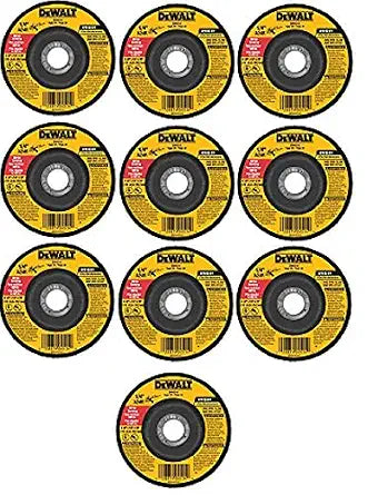 DEWALT DW4514B5 4-1/2-Inch by 1/4-Inch by 7/8-Inch Metal Grinding Wheel - 10 Pack