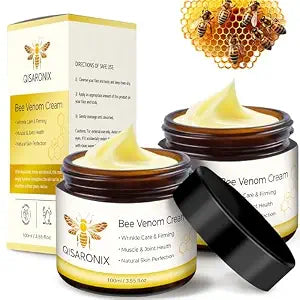 Bee Venom Cream 2-Pack – Lightweight Daily Moisturizer for Face, Neck & Body – Fast-Absorbing, Non-Greasy Cosmetic Cream for Daily Skin Comfort