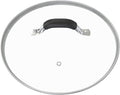 12 Inch Tempered Glass Pot Lid Compatible with 12'' Lodge Cast Iron Skillets and 7 Quart Dutch Ovens - Designed with Steam Vent Hole and Heat Resistant Handle