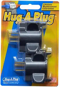 Twin Plug Grounded Dual Outlet Splitter 15a 125v, Wall Tap Adapter, Black