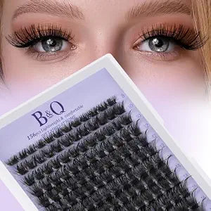 B&Q Wispy Lash Cluster B19 Eyelash Cluster 156PCS Cluster Eyelash Extension