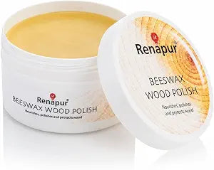 Renapur Premium Beeswax Wood Polish - Natural Furniture Polish & Conditioner - Nourishes, Polishes, and Protects All Wood Types - Food-Safe - Ideal for Wooden Surfaces & Furniture (6.7 fl oz)