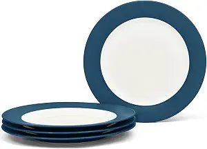 Noritake Colorwave Blue Set of 4 Rim Salad Plates, 8-1/4"