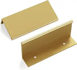 Goldenwarm 10 Pack 3in Finger Edge Pulls for Gold Drawer Pulls