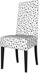 1 Pack Black And White Leopard Print Dining Room Chair Covers Wild Animal Skin Pattern Spotted Art Short Stretchable Polyester Removable Washable for home Restaurant Banquet