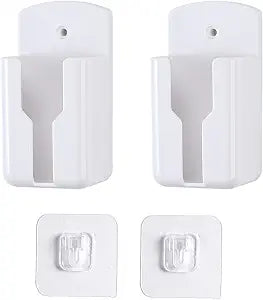 2pack Remote Control Holder,Self-Adhesive Wall Mount Phone Holder,Air Conditioner TV Remote Control Bracket,Wall-Mounted Mini Storage Box (1.96inch)