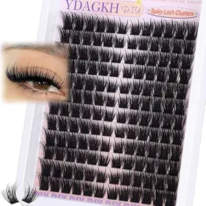 Spiky Lash Clusters Wispy Manga Lash Extension Fox Eye Fairy Eyelash Clusters Spikes Natural Cluster Eyelash Extensions Anime Individuals Lashes DIY Cat Eye Eyelash Extension at home(10-18mm, 144Pcs)