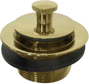 Kingston DLL202 Brass Lift & Lock Tub Drain, Polished Brass