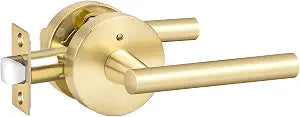 Goldenwarm 1 Pack Gold Door Handles Interior, Brushed Gold Door Handles