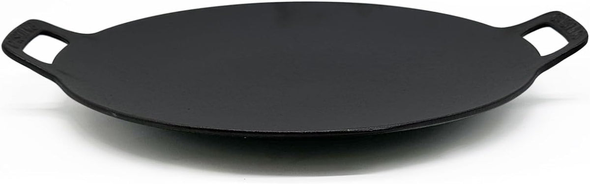 Brightalk 13-Inch Korean BBQ Grill Pan, Cast Iron Griddle for Indoor and Outdoor Stovetop Use