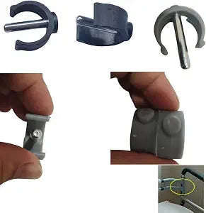 6 Pack Toilet Safety Rails Locking Clips Replacement Toilet Seat Risers Tube Pin Locks C-Type Clamp Buckle for Adjustable Toilet Safety Frame Raised Toilet Seat with Handles Toilet Frames
