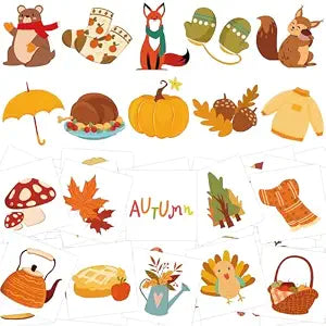Fancy Land 140Pcs Fall Tattoos Temporary for Kids Autumn Tattoo Individual
