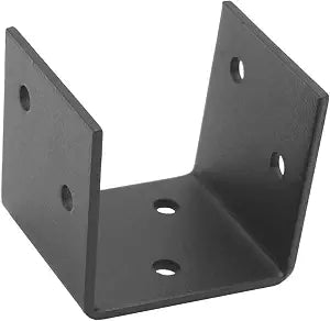 20-Pack Black U-Shaped Metal Mounting Brackets Support for 2x4 & 2x6 Lumber Hurricane Ties for Ceiling Joists, Wooden Frames and DIY Structures