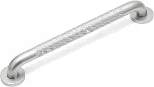 24 Inch Safety Grab Bars for Bathroom,1.25'' Heavy Duty Stainless Steel Brushed Nickel Shower Handles for Elderly, Non Slip Knurled Grip Handrail for Tub, Toilet, Fall Prevention & Handicap Assistance