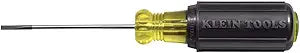 Klein Tools 612-4 Screwdriver, Made in USA, Flat Head Terminal Block Screwdriver, 1/8-Inch Cabinet Tip, 4-Inch Round Shank, TB-DIN