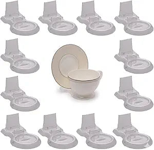 HOHIYA Acrylic Teacup Stand 12 Pack