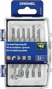 Dremel 729-01 11 Piece Carving & Engraving Rotary Tool Accessory Kit