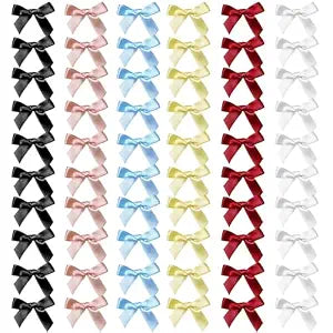 YONOY 60Pcs Mini Cute Bow Hair Clips for Women Girls,Small Hair Clips Solid Color Hair Ribbon Alligator Clips Barrettes Pins Metal Y2kHair Accessories