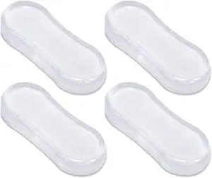 4Pcs Toilet Seat Bumper Set, Silicone Strong Adhesive Toilet Seats Lid Bumpers, Toilet Seat Buffers, Toilet Lid Rubber Pads for, Home, Hotel and Hospital Toilets and Toilet Parts Bathroom Fixtures