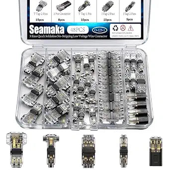 48PCS Wire Tap Connectors Kit 24-18 AWG,Wire Quick Connectors