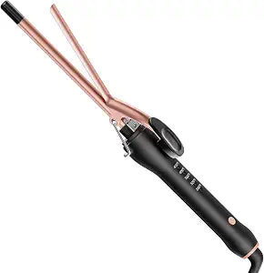 3/8 Inch Small Barrel Curling Iron for Short & Long Hair, Dual Voltage