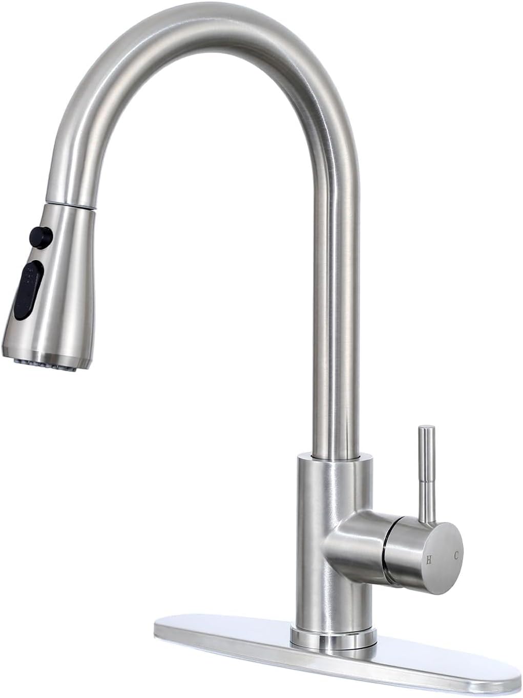 VCCUCINE Kitchen Faucet with Pull Down Sprayer, Brushed Nickel Faucet