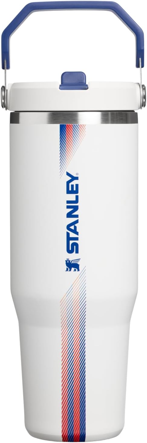 STANLEY IceFlow 2.0 Flip Straw Tumbler, 30 oz, Team White Dark Blue