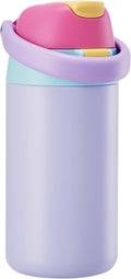 Fijinhom 12 oz Toddler Water Bottle with 2-in-1 Lid, 304 Stainless Steel Insulated Bottle, Kids Water Bottle for School Boys Girls, Leak-Proof Great for Sport, Travel & Gift, Rainbow