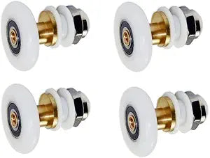 Shower Door Rollers, Roller Diameter 25mm,The Bathroom Glass Sliding Door Pulleys/Runners/Wheels,Ultra-Quiet Shower Glass Door Rollers Replacement,4Pcs