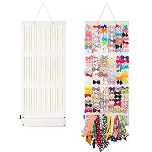 PACMAXI Baby Girl Hair Bows Holder, Hair Clips Storage Hanger For Ribbons