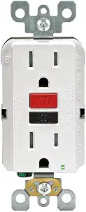 Leviton 15 Amp 125-Volt Self-Test Tamper Resistant GFCI Outlet, White (4-Pack)