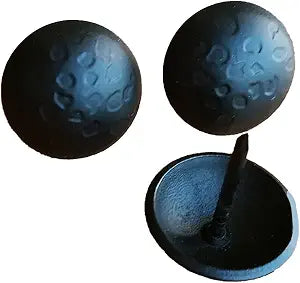 Wild West Hardware Clavos - Decorative Nail Heads for Doors, Furniture, Shutters & More - Hand-Forged Iron Accent - Rustic Style - Black Finish (Pack of 25)