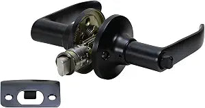 Lockset for RV - Style 3 - Lever Set - (Privacy | Matte Black) - Recreational Vehicle Camper Trailer Mobile Home