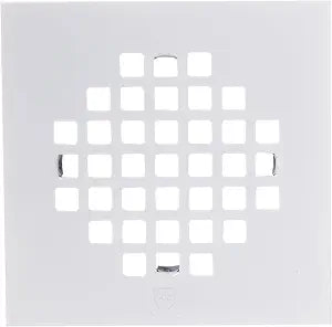 Westbrass D206-SQG-50 4-1/4" Square Shower Drain Cover, Powder Coat White
