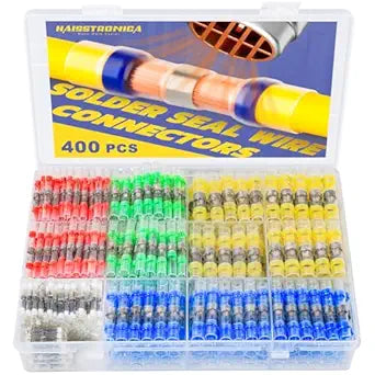 haisstronica 400PCS Solder Seal Wire Connectors Kit, 5 Colors/5 Sizes