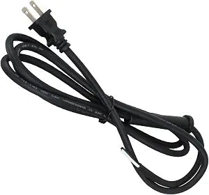 Power Cord Replacement, 7.5 FT, 2 Prong, 18 AWG