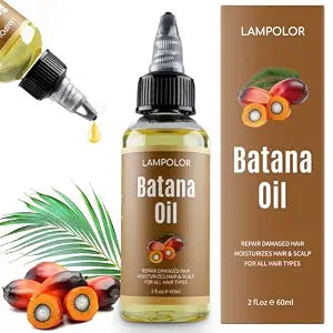 RAW Batana Oil for Hair Growth, Dr Sebi Organic Unrefined Batana Oil from Honduran, 100% Pure & Natural Hair Growth for Thicker & Stronger Hair - 2 FL OZ - 60Ml - 1Pack