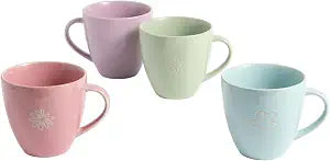 Tilly Ramsay x Royal Doulton Mug 375ml 12.7oz Mixed Set of 4, Microwave/Dishwasher-safe
