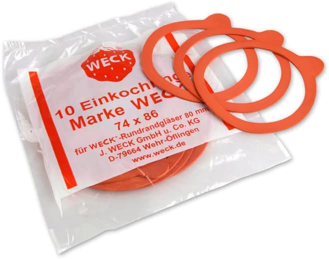 Weck 10 x 80mm Rubber Rings for Jars