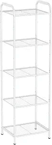 MAX Houser 5 Tier Standing Shelf Units for Kitchen Storage Rack, White